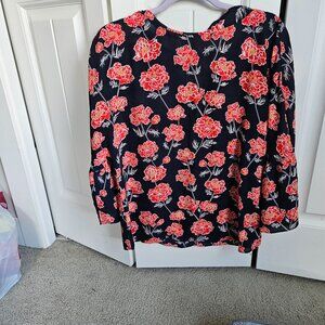 Floral Shirt with Bell Sleeve - Banana Republic